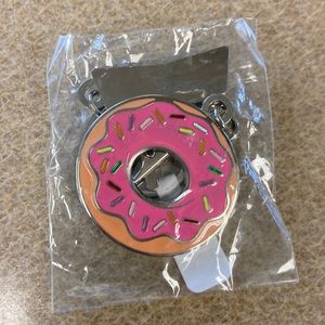NWT Krispy Kreme Keychain Pink Donut with Sprinkles